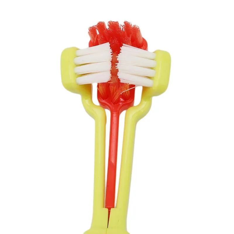 Squeaky-Clean Three Sided Pet Toothbrush