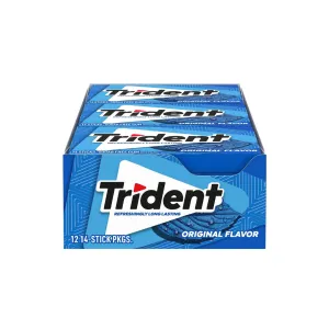 Trident Sugar-Free Original Flavored Gum 14 Sticks 26g Box – Fresh Breath