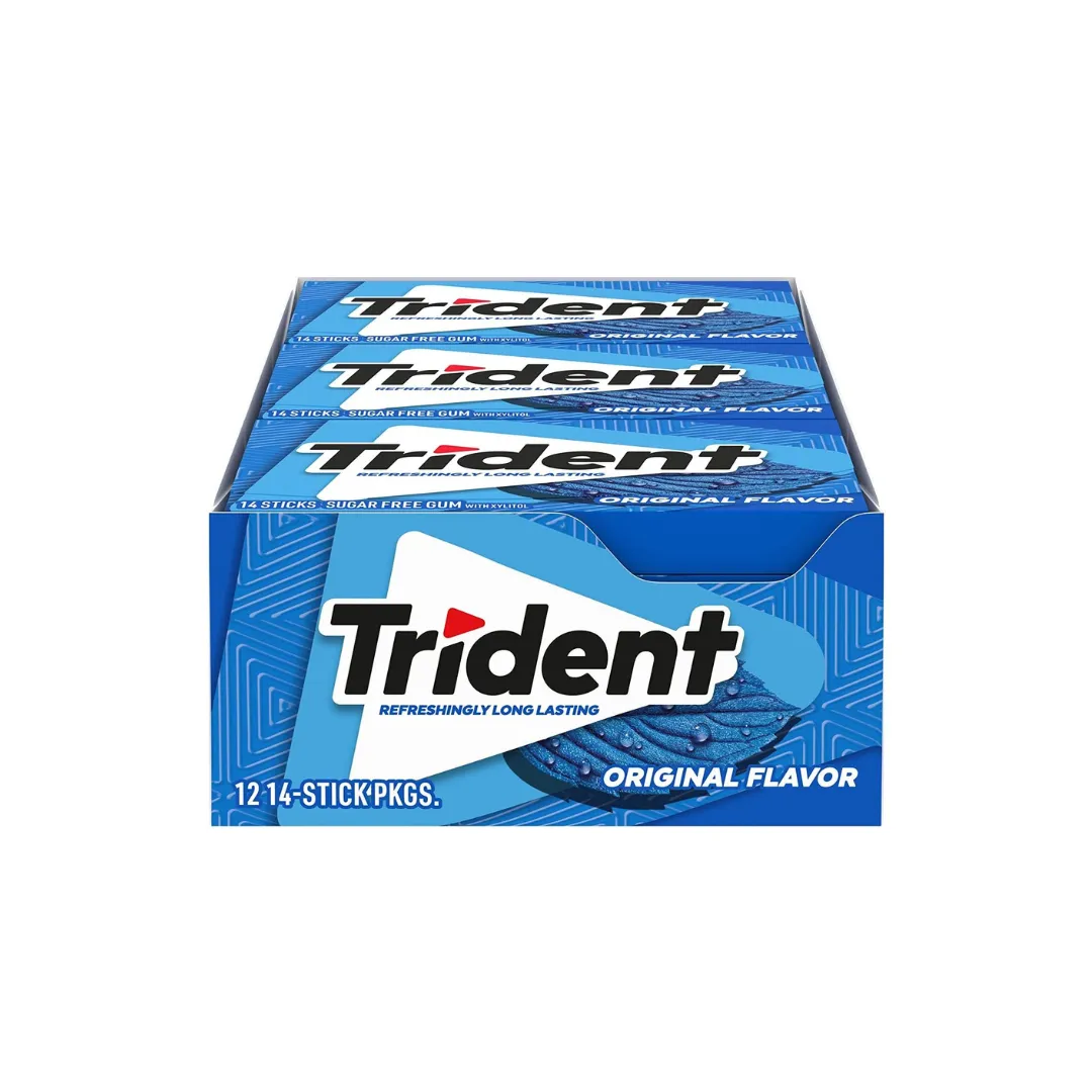 Trident Sugar-Free Original Flavored Gum 14 Sticks 26g Box – Fresh Breath