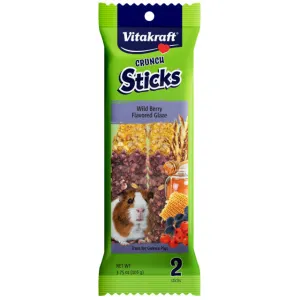 Vitakraft Crunch Sticks Wild Berry Flavored Glaze Guinea Pig Treats 3.75 oz