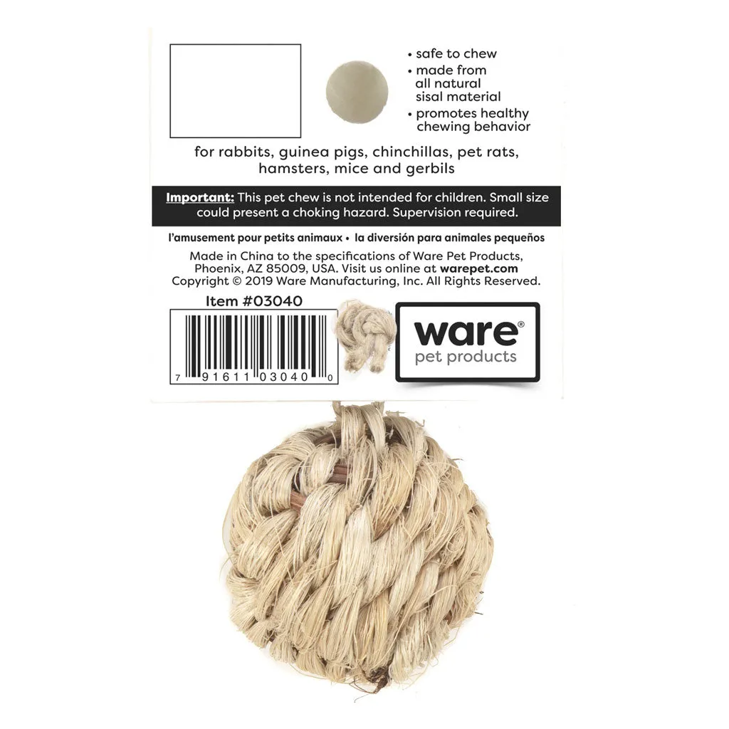 Ware Mini Nature Ball Chew Toy for Small Animal