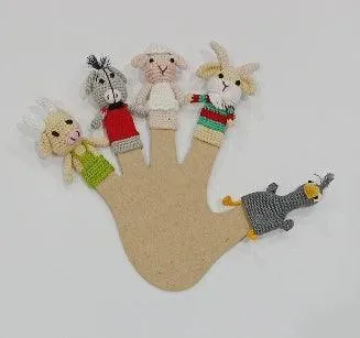 Wild animals Crochet Finger Puppet