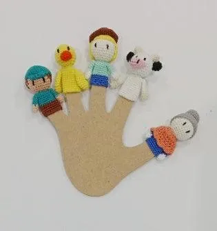 Wild animals Crochet Finger Puppet