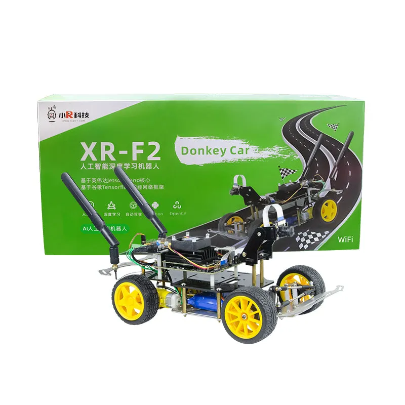 XiaoR GEEK XR-F2 AI deep learning framework Tensorflow Smart Programmable Donkey Car robot with Nvidia Jetson Nano