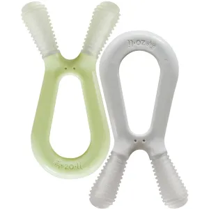 ZoLi BUNNY Teether (Pack of Two) - Sea Green/Ash